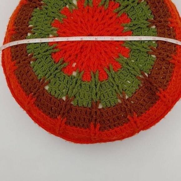 Vint Crochet Pillow - Handmade Home Decor Accent - Picture 3 of 4